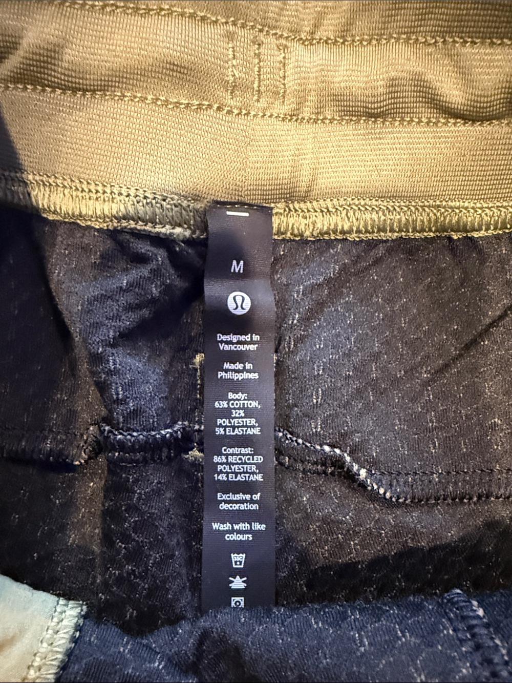 Men's LuluLemon Olive Green Knit Drawstring Shorts Medium. NWOT - Picture 3 of 6